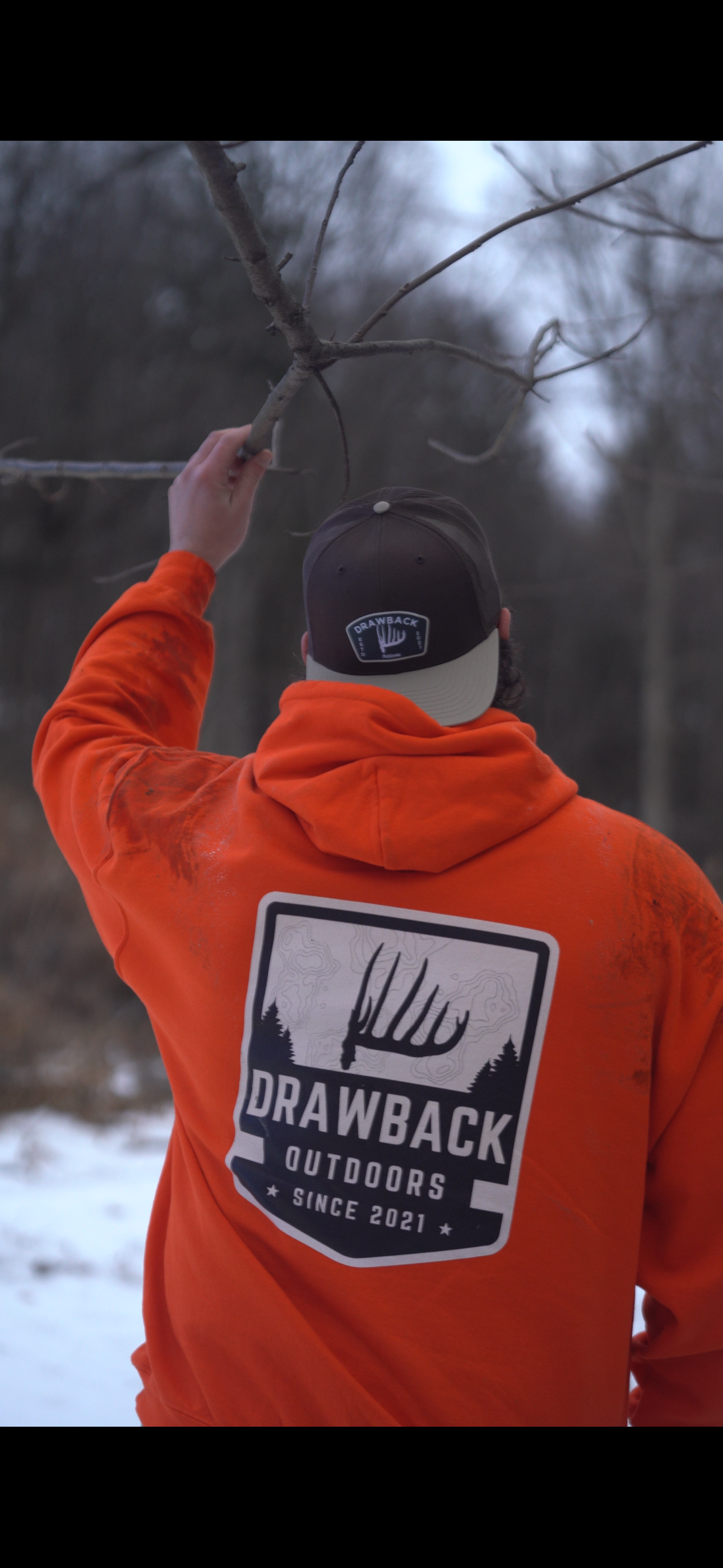 Retro whitetail antler patch hat